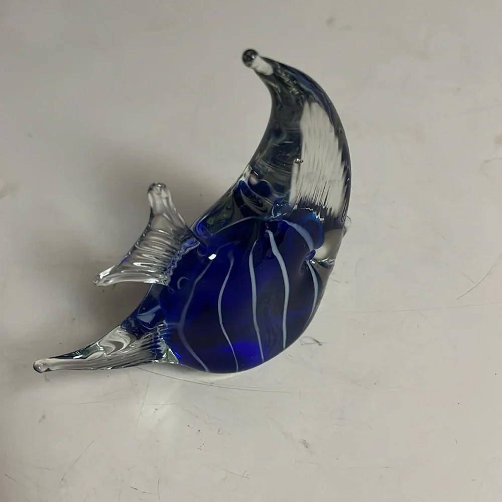 Blue Cobalt Fish Paperweight - Picture 5 of 13